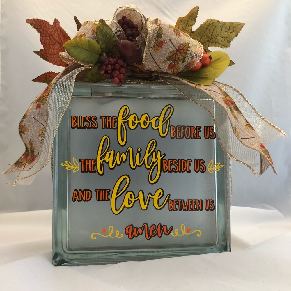 Handmade Christmas glass light block